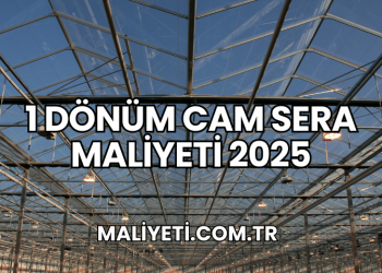 1 Dönüm Cam Sera Maliyeti 2025