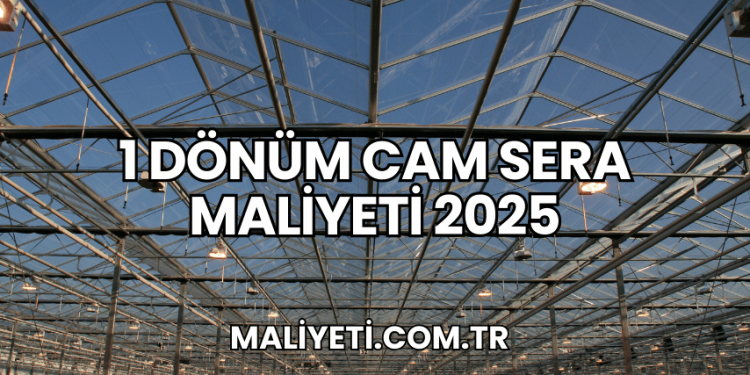 1 Dönüm Cam Sera Maliyeti 2025