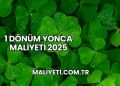1 Dönüm Yonca Maliyeti 2025