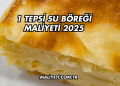 1 Tepsi Su Böreği Maliyeti 2025