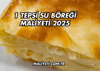 1 Tepsi Su Böreği Maliyeti 2025