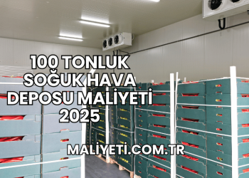 100 Tonluk Soğuk Hava Deposu Maliyeti 2025