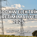 500 kW elektrik üretimi maliyeti 2025