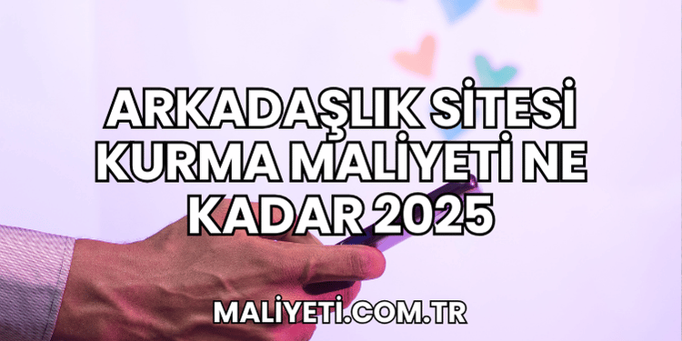Arkadaşlık Sitesi Kurma Maliyeti Ne Kadar 2025