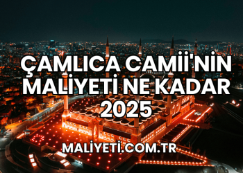Çamlıca Camii'nin Maliyeti Ne Kadar 2025