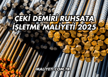 Çeki Demiri Ruhsata İşletme Maliyeti 2025