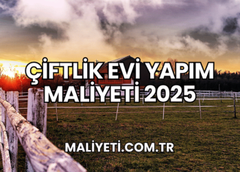 Çiftlik Evi Yapım Maliyeti 2025