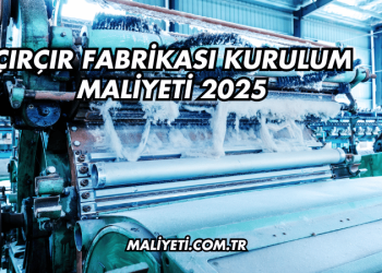Çırçır Fabrikası Kurulum Maliyeti 2025