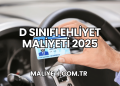 D Sınıfı Ehliyet Maliyeti 2025