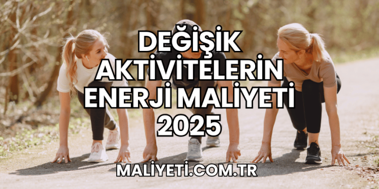 Değişik Aktivitelerin Enerji Maliyeti 2025