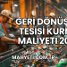 Geri Dönüşüm Tesisi Kurma Maliyeti 2025