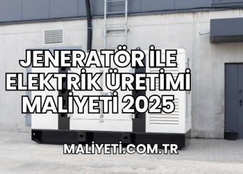Jeneratör ile Elektrik Üretimi Maliyeti 2025