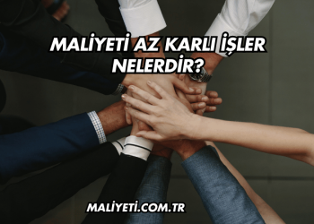 Maliyeti Az Karlı İşler Nelerdir?