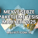 Meyve Sebze Paketleme Tesisi Maliyeti 2025