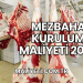 Mezbaha Kurulum Maliyeti 2025