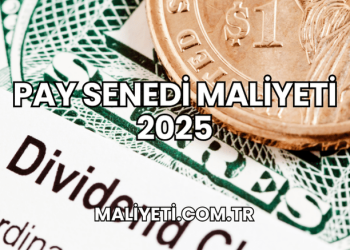 Pay Senedi Maliyeti 2025