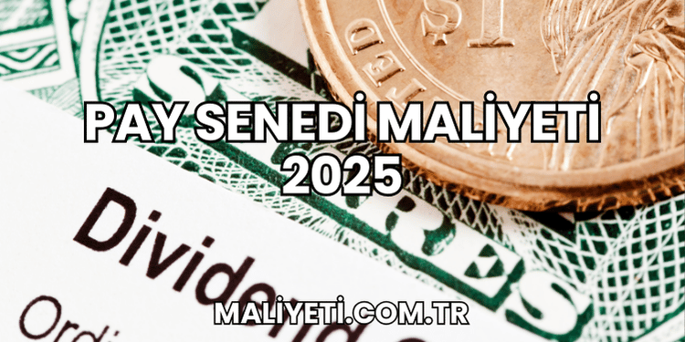 Pay Senedi Maliyeti 2025
