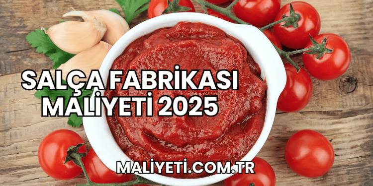 Salça Fabrikası Maliyeti 2025
