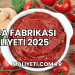 Salça Fabrikası Maliyeti 2025