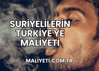 Suriyelilerin Türkiye'ye Maliyeti