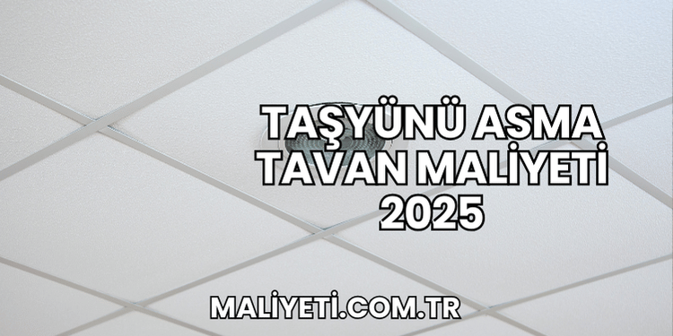 Taşyünü Asma Tavan Maliyeti 2025