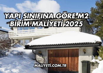 Yapı Sınıfına Göre m2 Birim Maliyeti 2025