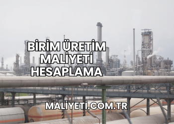 Birim Üretim Maliyeti Hesaplama