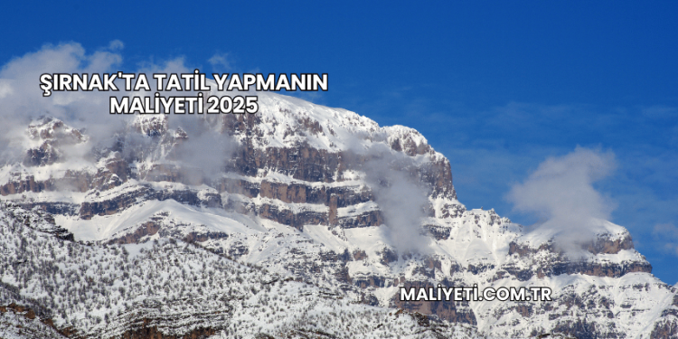 Şırnak'ta Tatil Yapmanın Maliyeti 2025