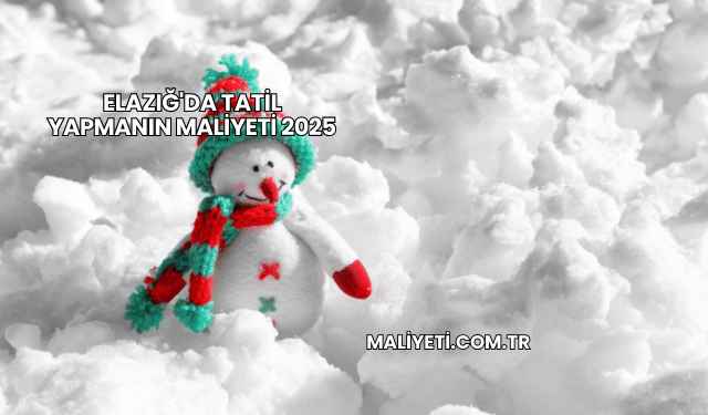 Elazığ'da Tatil Yapmanın Maliyeti 2025