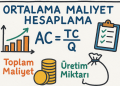 Ortalama Maliyet Hesaplama