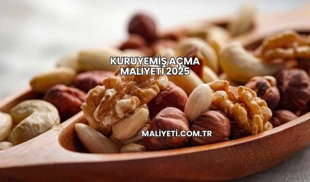 Kuruyemiş Açma Maliyeti 2025