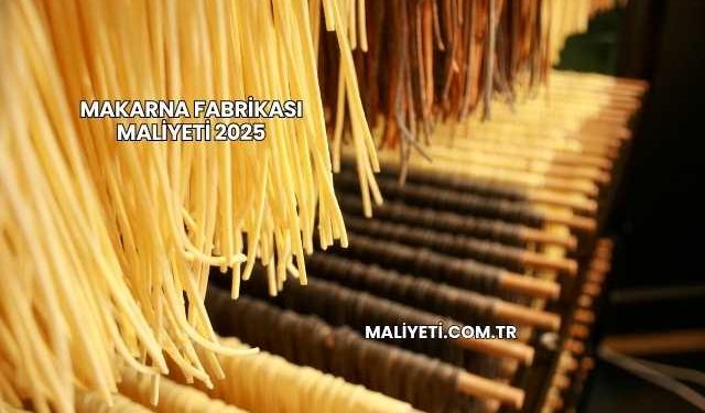 Makarna Fabrikası Maliyeti 2025