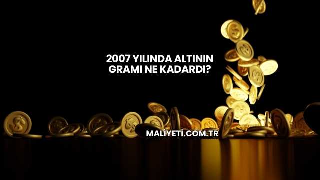 2007 Yılında Altının Gramı Ne Kadardı?