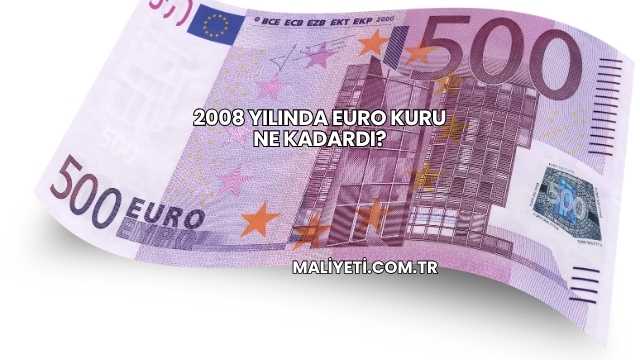 2008 Yılında Euro Kuru Ne Kadardı?