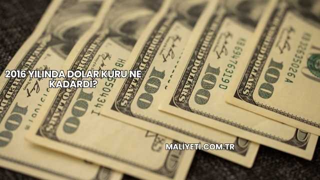 2016 Yılında Dolar Kuru Ne Kadardı?
