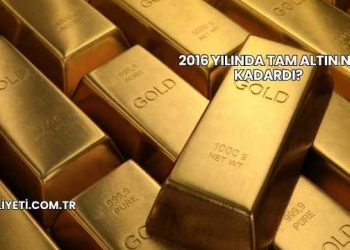 2016 Yılında Tam Altın Ne Kadardı?