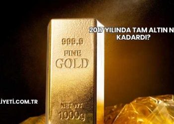2017 Yılında Tam Altın Ne Kadardı?