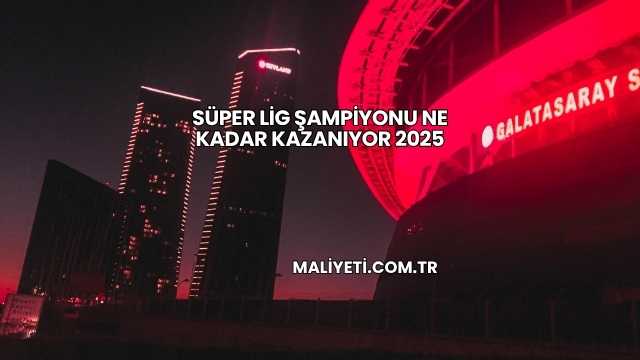 Süper Lig Şampiyonu Ne Kadar Kazanıyor 2025