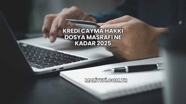 Kredi Cayma Hakkı Dosya Masrafı Ne Kadar 2025