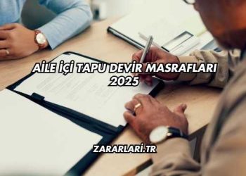 Aile İçi Tapu Devir Masrafları 2025