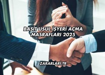 Basit Usul İşyeri Açma Masrafları 2025