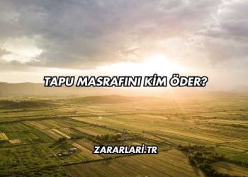 Tapu Masrafını Kim Öder?
