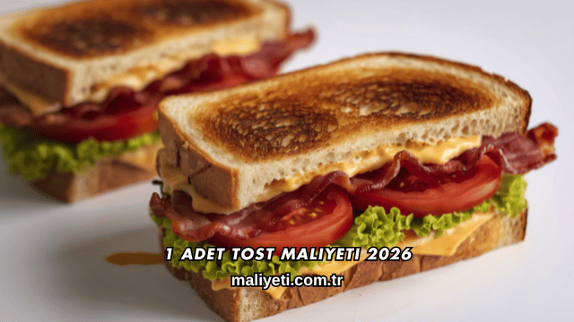 1 Adet Tost Maliyeti 2026