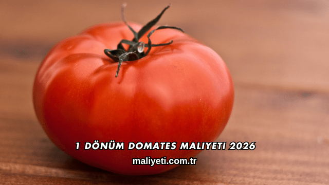 1 Dönüm Domates Maliyeti 2026