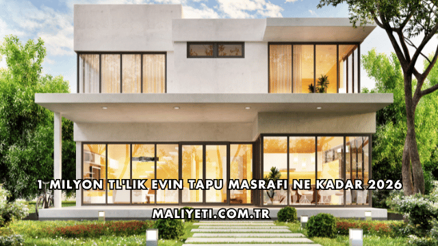 1 Milyon TL'lik Evin Tapu Masrafı Ne Kadar 2026