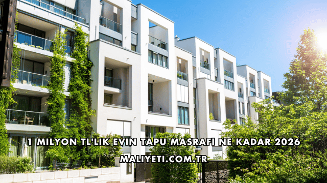 1 Milyon TL'lik Evin Tapu Masrafı Ne Kadar 2026