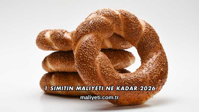1 Simitin Maliyeti Ne Kadar 2026