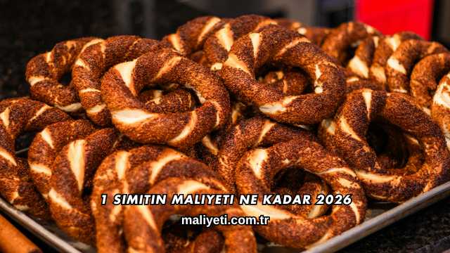 1 Simitin Maliyeti Ne Kadar 2026