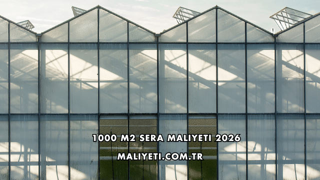 1000 m2 Sera Maliyeti 2026