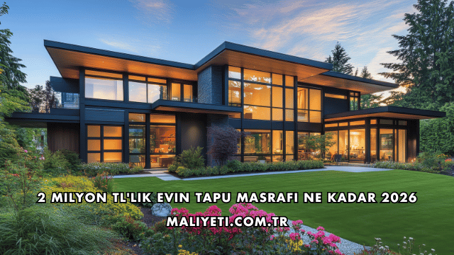 2 Milyon TL'lik Evin Tapu Masrafı Ne Kadar 2026